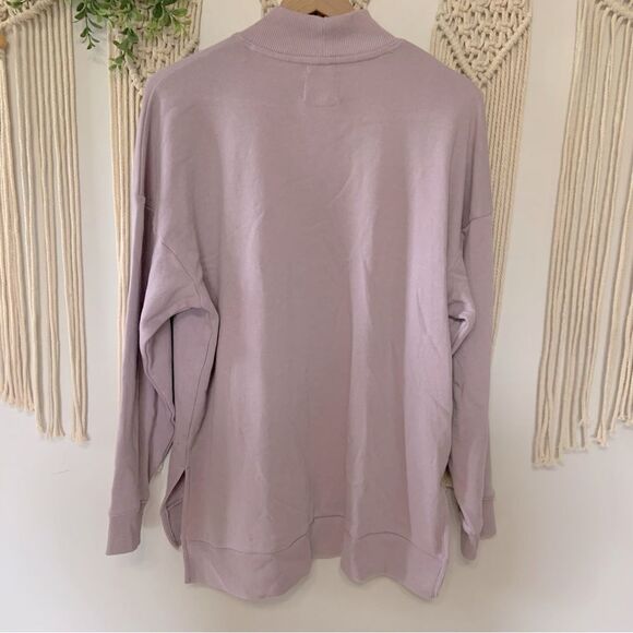 AMERICAN EAGLE Ahh-Mazingly Soft Oversized Mock Neck Sweatshirt Purple Small - Picture 2 of 10